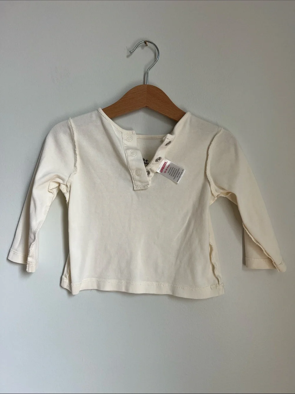 Gymboree | Cream Long Sleeve Top with Bow Shoulders